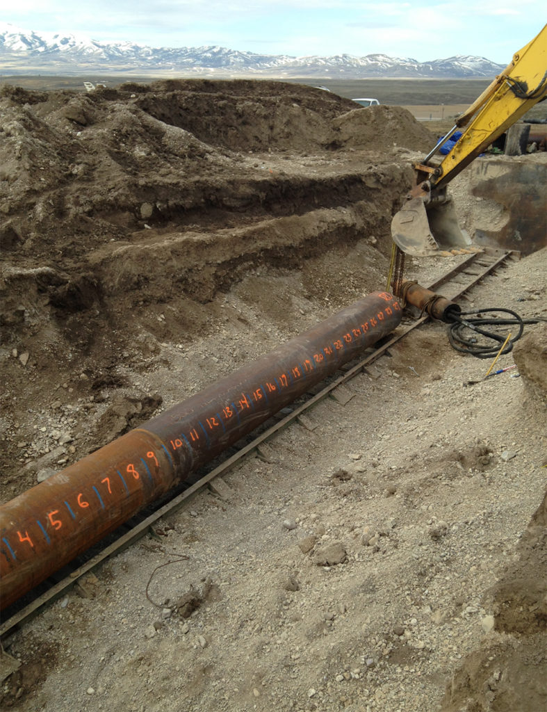 Ramming a 30" pipe under railroad tracks in Arimo