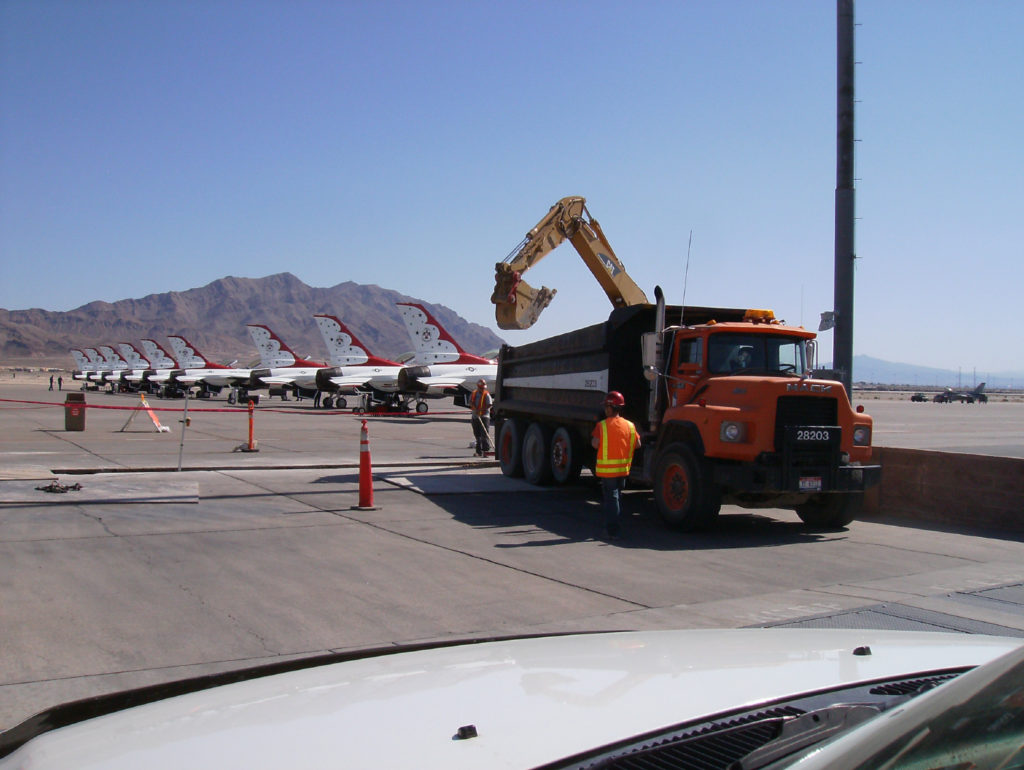 18" storm drain at Nellis Air Force Base in Las Vegas